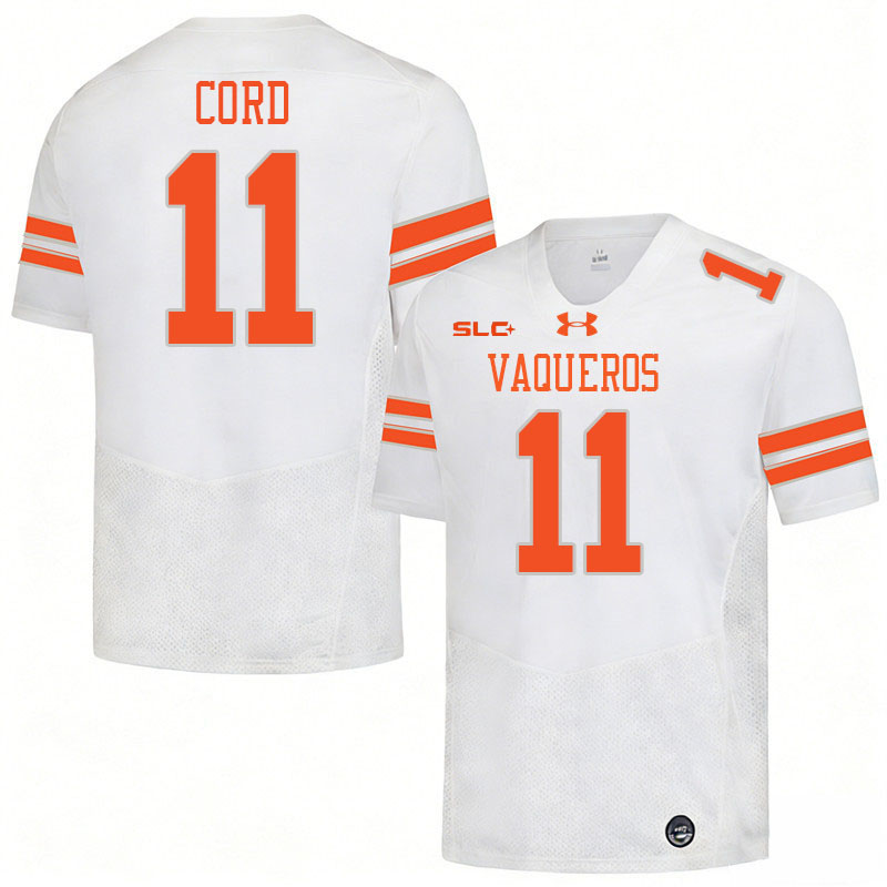 UT Rio Grande Valley Vaqueros #11 Tavian Cord College Football Jerseys,Uniforms-White